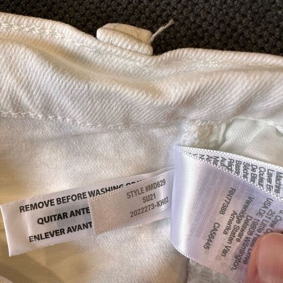 Madewell The High-Rise Slim Boyjean Boyfriend Jeans in Tile White Size 27” - Picture 11 of 13